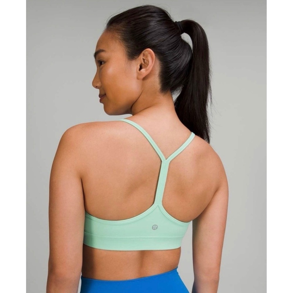 Lululemon Flow Y Nulu Bra Wild Mint Light Support A-C Cups W2DH5S Size 6 - Picture 2 of 10